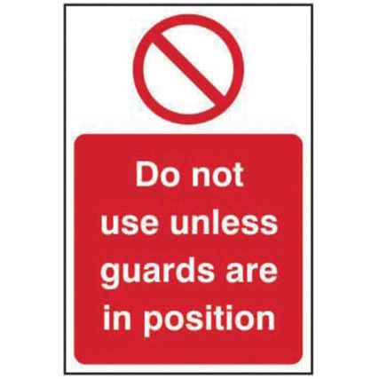 DO NOT USE UNLESS GUARDS ARE INPOSITION - RPVC (200 X 300MM)