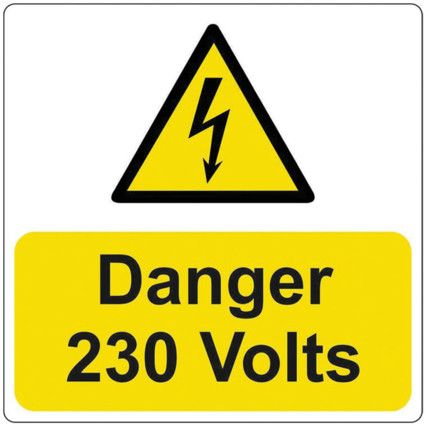 DANGER 230 VOLTS - PK-25 SAV(75 X75MM)