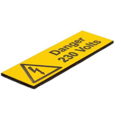 DANGER 230 VOLTS - PK-5ENGRAVED(75 X 25MM)