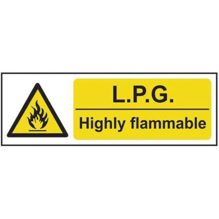 LPG HIGHLY FLAMMABLE - RPVC (300X100MM)