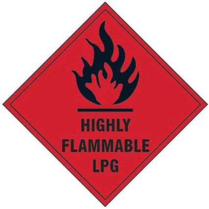 HIGHLY FLAMMABLE LPG - SAV (100X100MM)