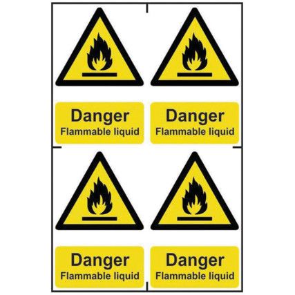 DANGER FLAMMABLE LIQUID - PVC(200X 300MM)