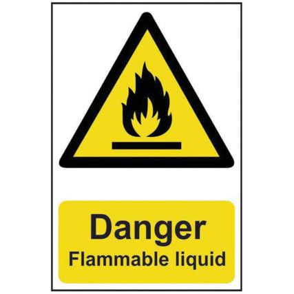 DANGER FLAMMABLE LIQUID - PVC(200X 300MM)