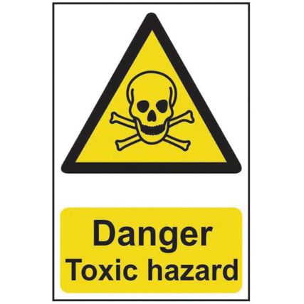 DANGER TOXIC HAZARD - PVC (200X300MM)