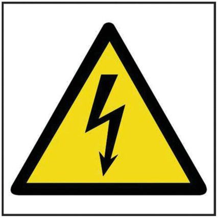 HAZARD WARNING ELECTRICAL SYMBOL-RPVC (100 X 100MM)