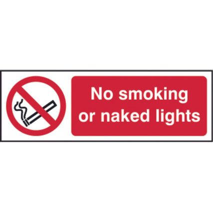 NO SMOKING OR NAKED LIGHTS -SAV(300 X 100MM)