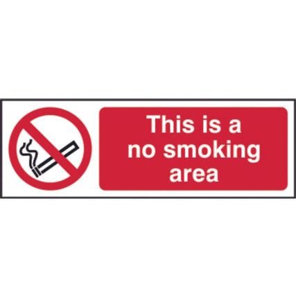 THIS IS A NO SMOKING AREA -SAV(300 X 100MM)