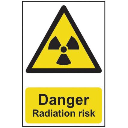 DANGER RADIATION RISK - PVC (200X300MM)