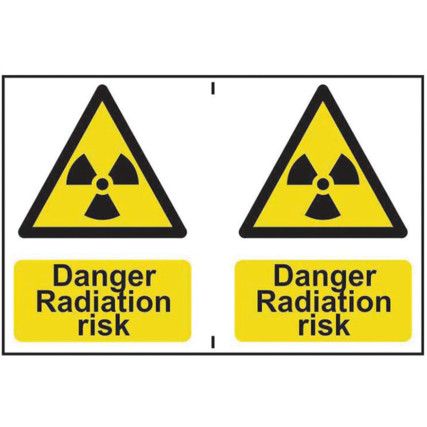 DANGER RADIATION RISK - PVC (300X200MM)