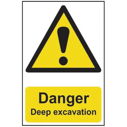 DANGER DEEP EXCAVATION - PVC (400X 600MM)