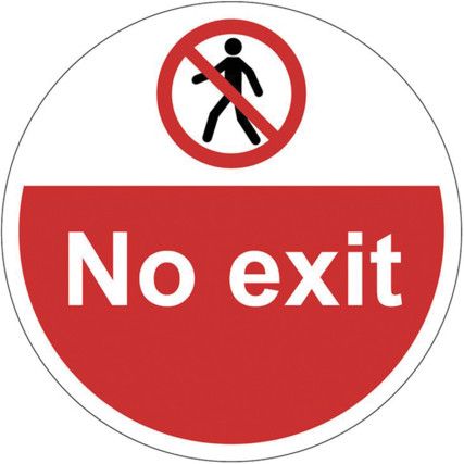 400MM DIA. NO EXIT FLOOR GRAPHIC