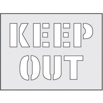 KEEP OUT STENCIL (190 X 300MM)  