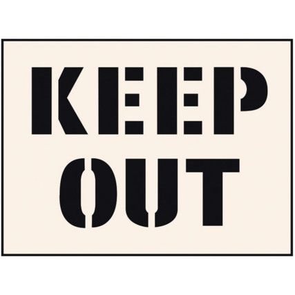 KEEP OUT STENCIL (300 X 400MM)  