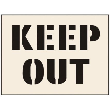 KEEP OUT STENCIL (400 X 600MM)  