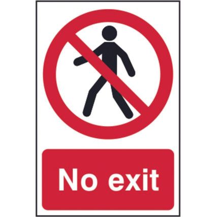 NO EXIT - PVC (200 X 300MM)