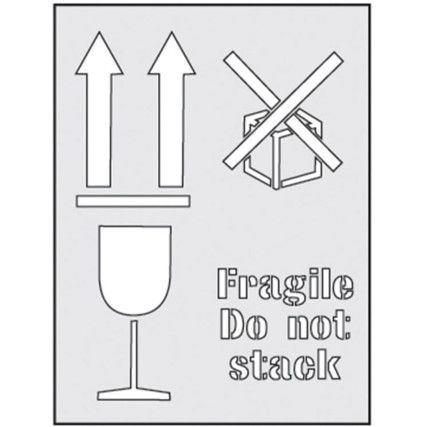 FRAGILE DO NOT STACK STENCIL (190X 300MM)