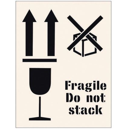 FRAGILE DO NOT STACK STENCIL (300X 400MM)