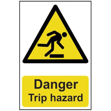 DANGER TRIP HAZARD - PVC (200X300MM)