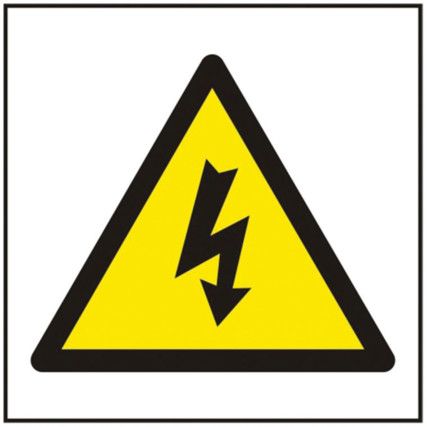 HAZARD WARNING ELECTRICAL SYMBOL- SAV (100 X 100MM)