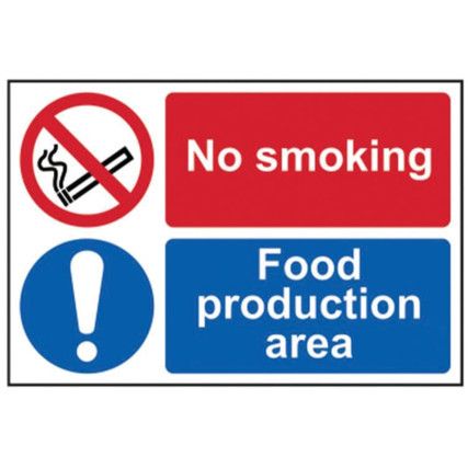 NO SMOKING / FOOD PRODUCTION AREA- RPVC (150 X 100MM)