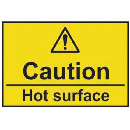 CAUTION HOT SURFACE - RPVC (75X50MM)