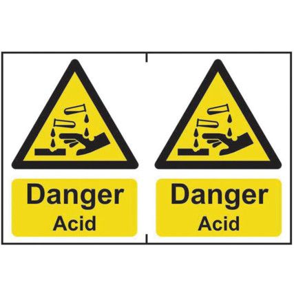 DANGER ACID - PVC (300 X 200MM) 