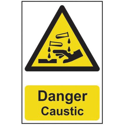 DANGER CAUSTIC - PVC (200 X300MM)