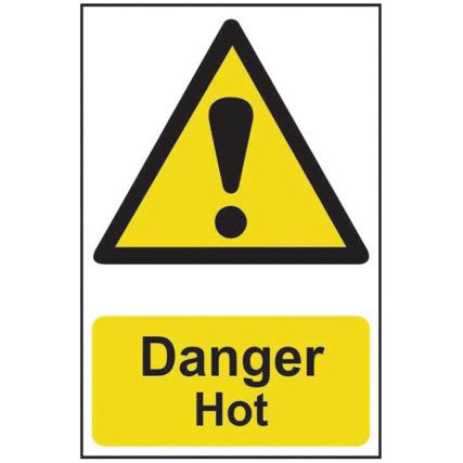 DANGER HOT - PVC (200 X 300MM)