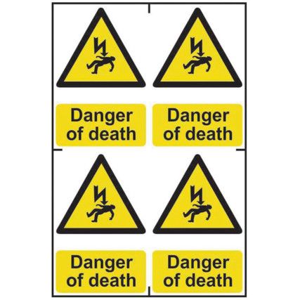 DANGER OF DEATH - PVC (200X300MM)