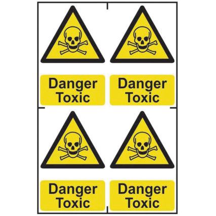 DANGER TOXIC - PVC (200 X 300MM) 