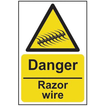 DANGER RAZOR WIRE - SAV (400X600MM)