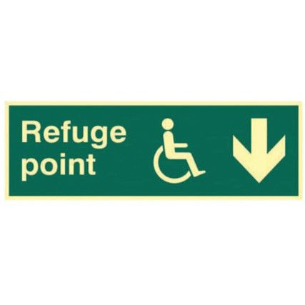 REFUGE POINT ARROW DOWN - PHO(450X 150MM)