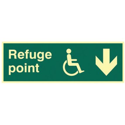 REFUGE POINT ARROW DOWN - PHS(450X 150MM)