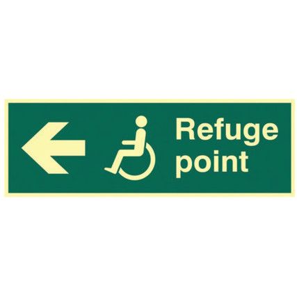 REFUGE POINT ARROW LEFT- PHS(450X 150MM)