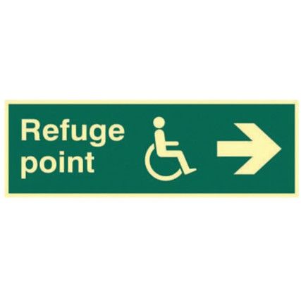 REFUGE POINT ARROW RIGHT -PHO(450 X 150MM)