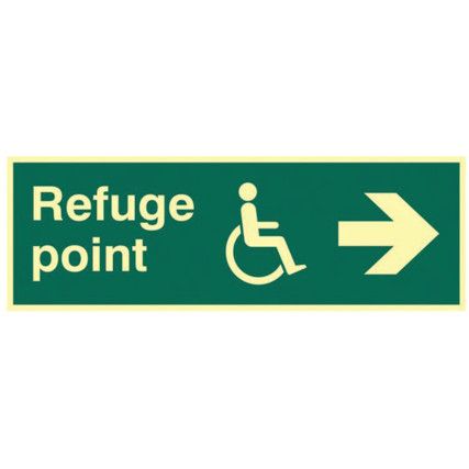 REFUGE POINT ARROW RIGHT -PHS(450 X 150MM)