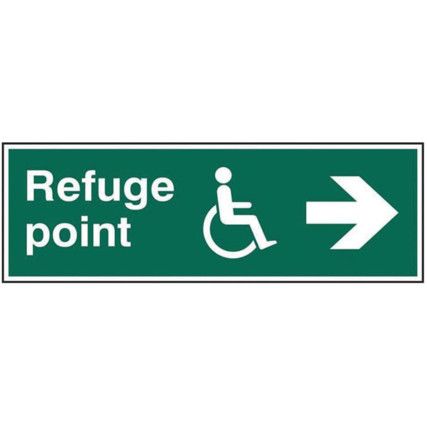 REFUGE POINT ARROW RIGHT -PVC(450 X 150MM)