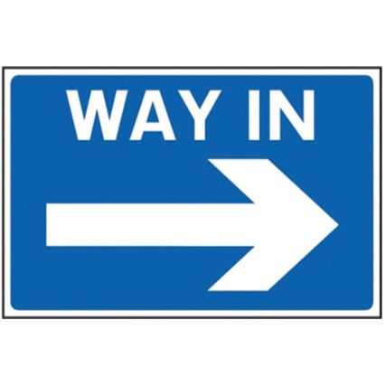 WAY IN ARROW RIGHT - RPVC (600X450MM)