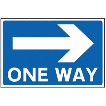 ONE WAY ARROW RIGHT - RPVC (600X450MM)