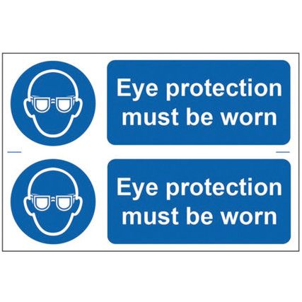 EYE PROTECTION MUST BE WORN -PVC(300 X 200MM)