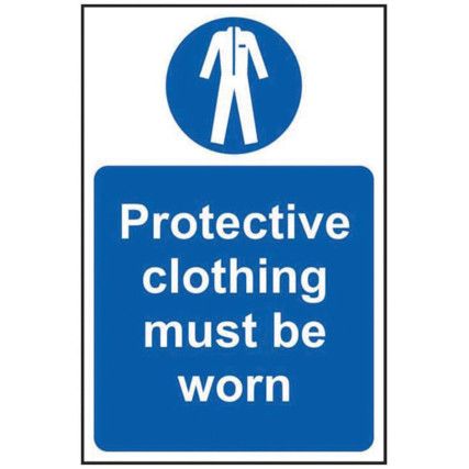 PROTECTIVE CLOTHING MUST BE WORN-RPVC (200 X 300MM)