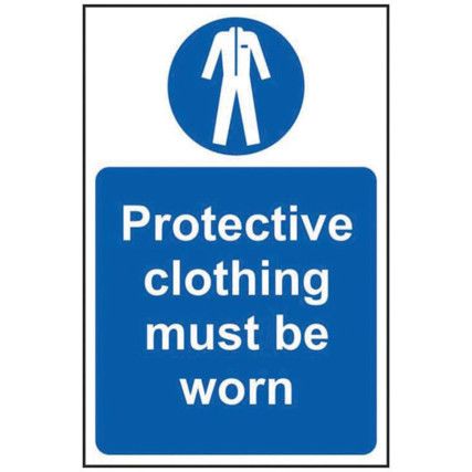 PROTECTIVE CLOTHING MUST BE WORN-RPVC (400 X 600MM)