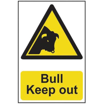 BULL KEEP OUT - PVC (200 X 300MM)