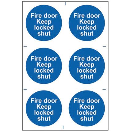 FIRE DOOR KEEP LOCKED SHUT -PVC(200 X 300MM)