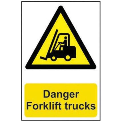 DANGER FORKLIFT TRUCKS - PVC (200X 300MM)