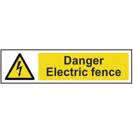 DANGER ELECTRIC FENCE - PVC (200X50MM)