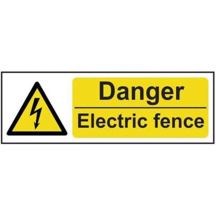 DANGER ELECTRIC FENCE - SAV (300X100MM)