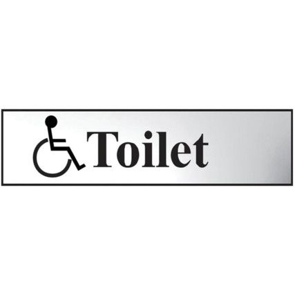 TOILET (WITH DISABLED SYMBOL)-CHR (200 X 50MM)