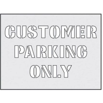 CUSTOMER PARKING ONLY STENCIL(190X 300MM)