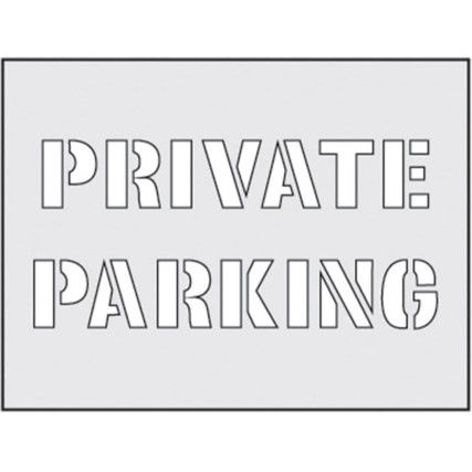 PRIVATE PARKING STENCIL (190X300MM)